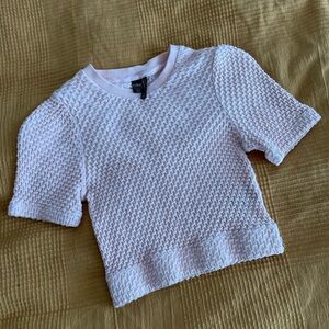 Stylish Pink Textured Crop Top